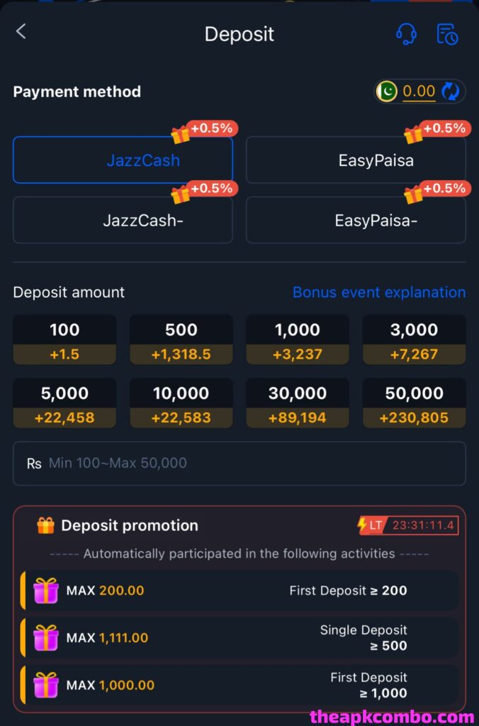 X111 Game Deposit & withdraw