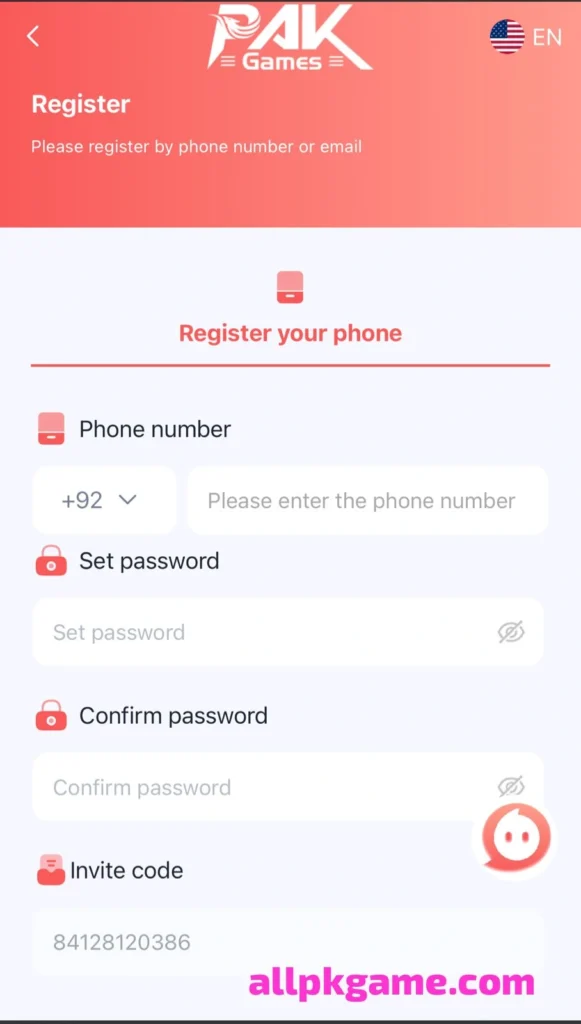 Pak Lotoo Game Register & login