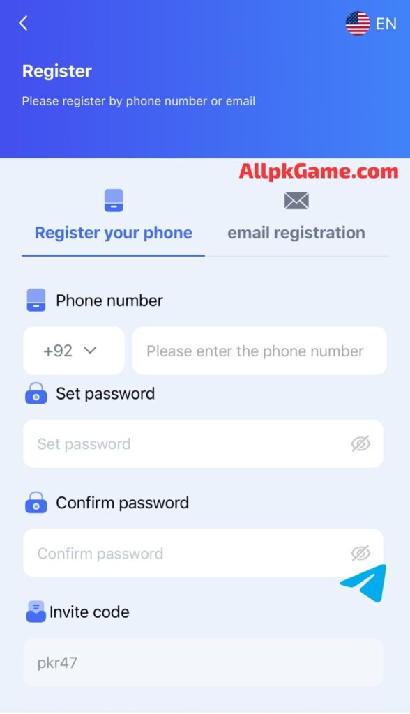 PKR47 Game Register & Login
