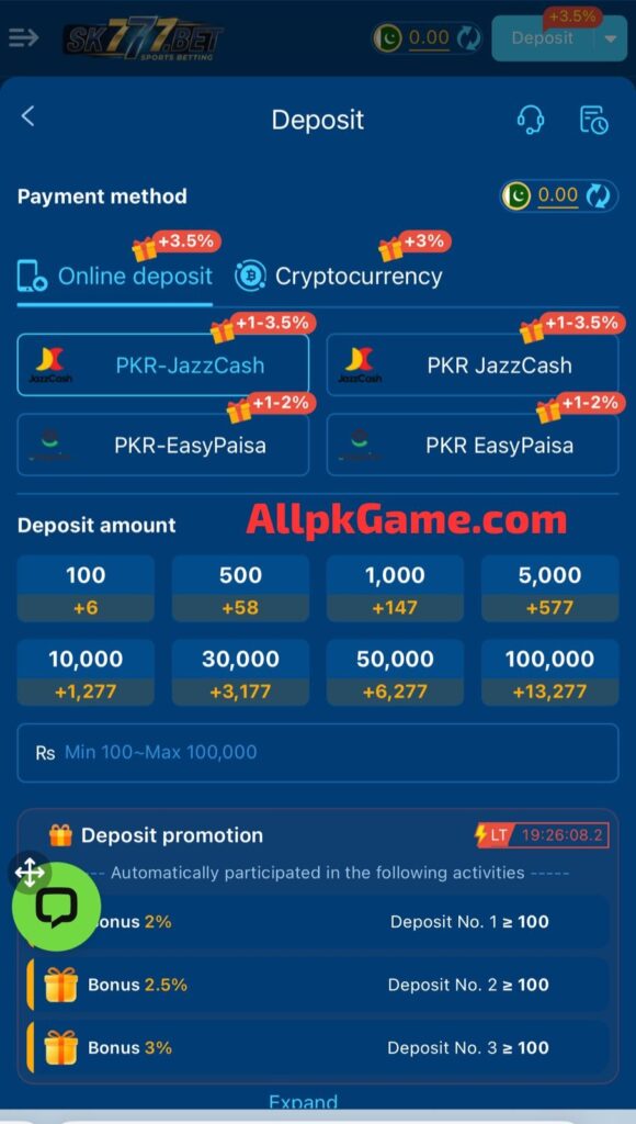 SK777 Bet Game Deposit