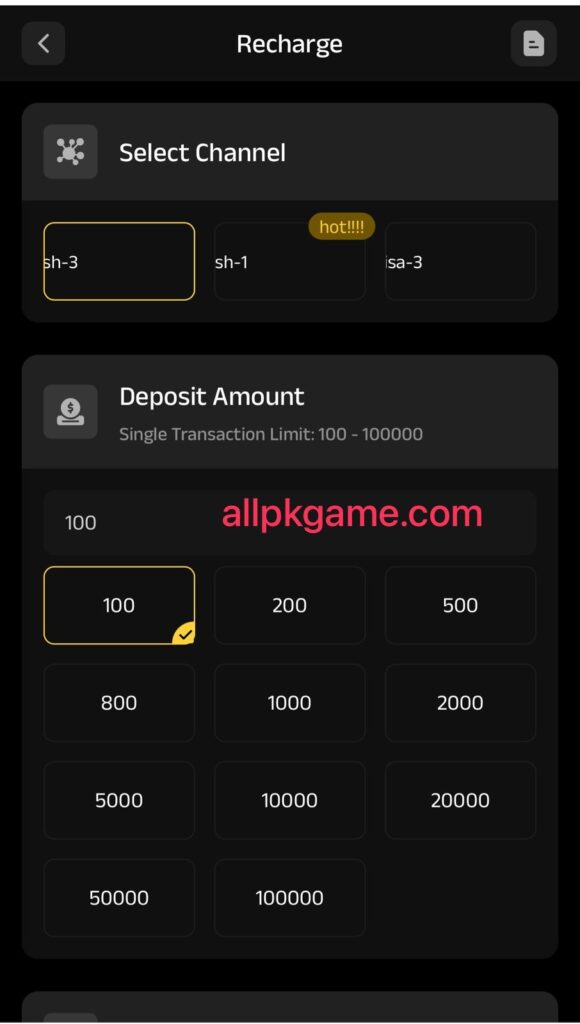 MGPK777 Game deposit