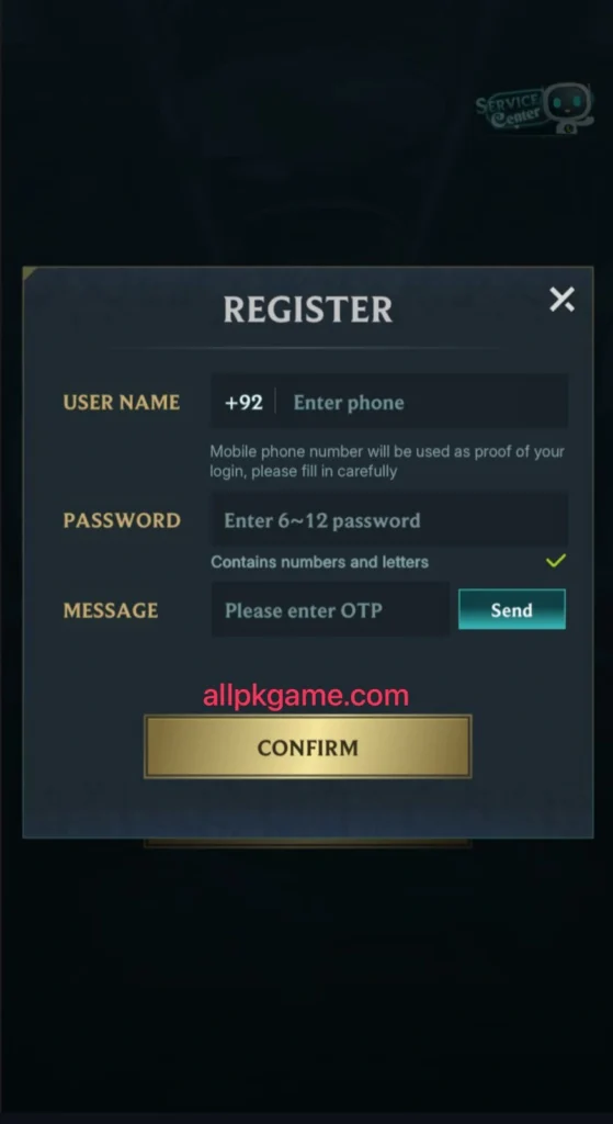 JJBet Game Register