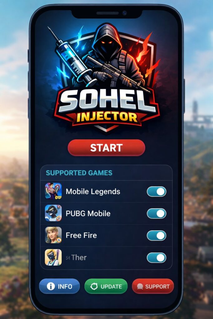 Sohel Injector Interface Screenshot