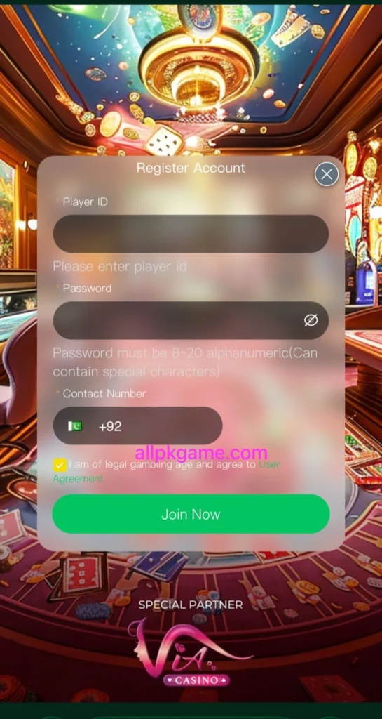 Luckbet7 Game Register