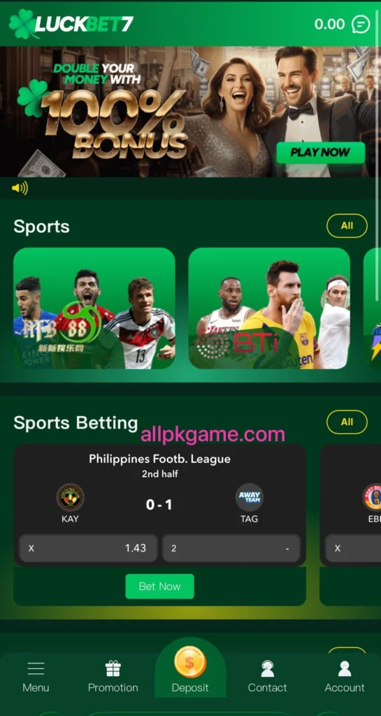 Luckbet Game Interface Screenshot