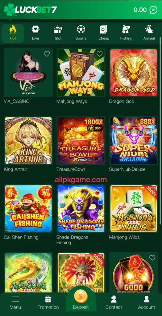 Luckbet7 Game List
